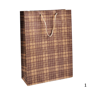 Bolsa de Regalo Diseños a Cuadros Pack 12 Unid. 32cm