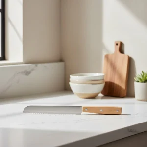 CUCHILLO SIERRA PAN CON MANGO MADERA