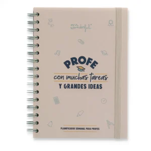 Planificador semanal para profes - Profe con muchas tareas y grandes ideas