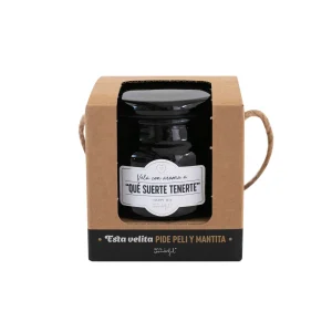 Vela con aroma a "qué suerte tenerte"