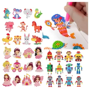 Kit Diamond Painting Niños Pintura Con Diamantes 36 Stickers