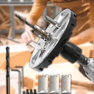 Adaptador de Sierra Punzonadora Ajustable para Taladro