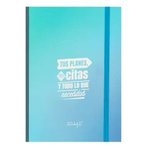 Libreta con notas adhesivas azul - Tus planes, tus citas y todo lo que necesitas