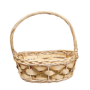 Canasta de Mimbre con Dorado Grande
