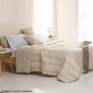 Acolchado Satén Combinado King Size