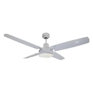 Ventilador de Techo Barcelona Blanco con Plafón Manny y Palas Metálicas Blancas