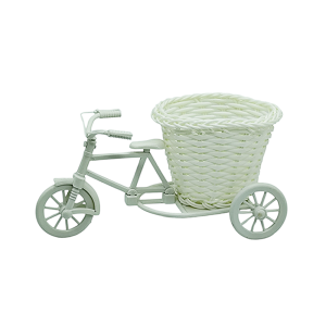 Adorno Bici con Canasto de Mimbre