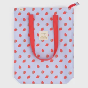 Kit de productos estampado fresas - Bolsa tote bag y funda de gafas