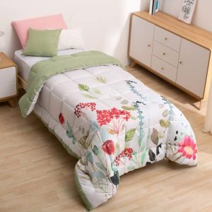 Acolchado Estampado Delfina 1 1/2 plaza