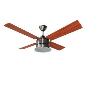 Ventilador de Techo Cosmos Platil con Plafón Cosmos Platil y Palas de Madera Reversibles tonos Cedro y Roble