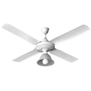 Ventilador de Techo New Albatros Blanco con Capelina Basic y Palas Metálicas Blancas