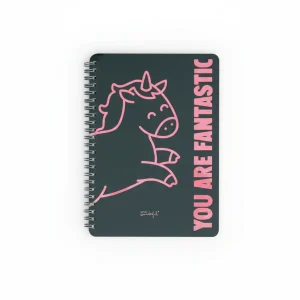 Libreta A5 Unicornio negra - You are fantastic
