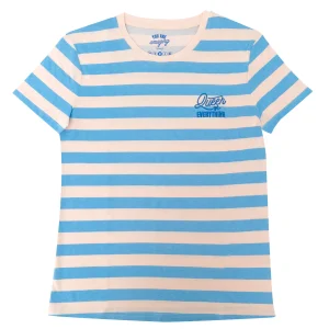 Camiseta manga corta talla S rosa y azul - Queen of everything