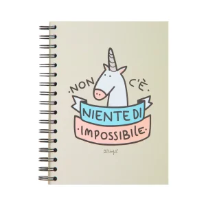 Quaderno a colori " Non c'è niente di impossibile"