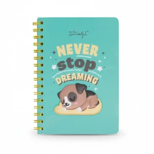 Libreta A5 Perro 3D - Never stop dreaming