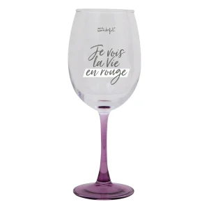 Verre à vin - Je vois la vie en rouge