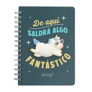 Libreta unicornio - De aquí saldrá algo fantástico
