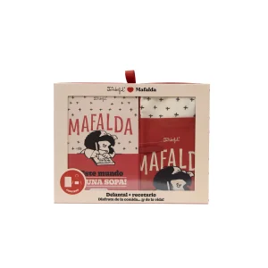 Set de delantal + recetario Mafalda - ¡Este mundo es una sopa!
