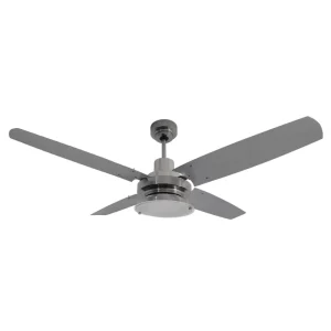 Ventilador de Techo Barcelona Platil con Plafón Manny y Palas Metálicas Grises