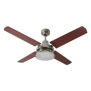 Ventilador de Techo Barcelona Platil con Plafón Manny y Palas de Madera Reversibles tonos Cedro y Roble – Edición Limitada