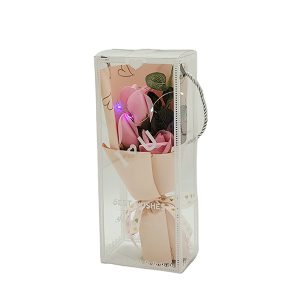 Arreglo de Rosas en Caja con Luces Led