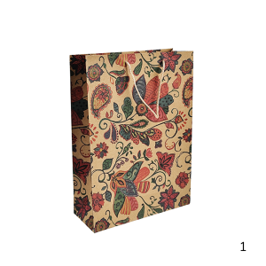 Bolsa de Regalo Diseño De Flores Pack 12 Unid. 32cm