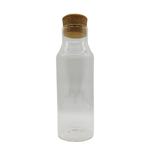 Botella de Vidrio con Tapa de Corcho 28cm Alto
