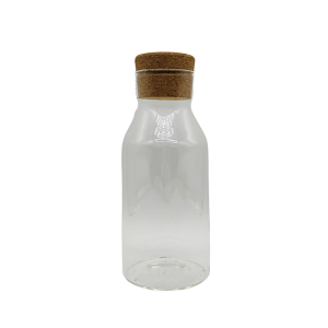 Botella de Vidrio con Tapa de Corcho 22cm Alto