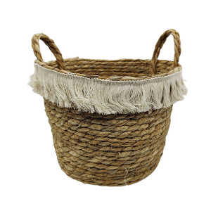 Canasto con Flecos Mimbre Varios Tamaños