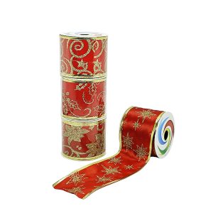 Cinta de Navidad 3 Colores con Brillantina 2.7mt.