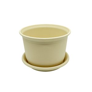 Maceta Plástica con Plato 15cm de alto