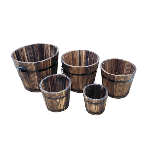 Maceta Redonda de Madera Cinco Tamaños