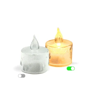 Velas Led a Pila Transparente Chica – Pack 24 Unidades